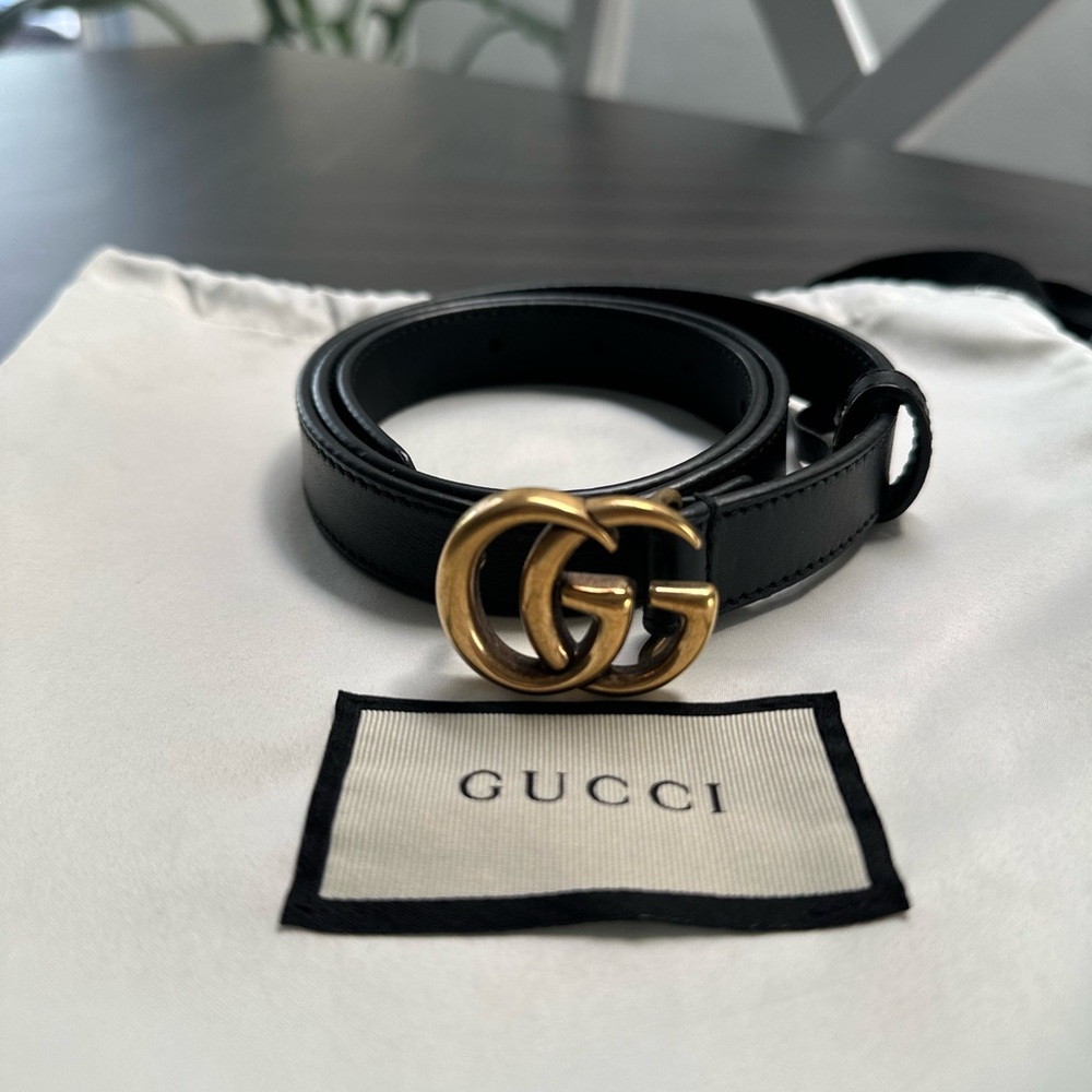 Authentic Gucci GG Marmont Thin Belt